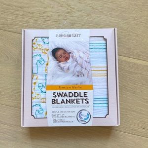 NIB 🤍 Bebe Au Lait Muslin Swaddle Blankets
